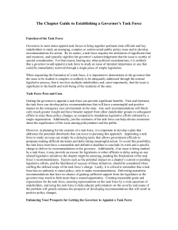 Establishing a Governor`s Task Force