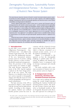 An Assessment of Austria`s New Pension System (PDF, 365