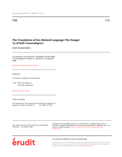 The Translation of Sex-Related Language