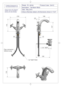 Range : St. James Description : Tall Basin Mixer Unless otherwise