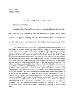 S16A1667. HARVEY v. THE STATE