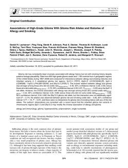 Associations of High-Grade Glioma With Glioma Risk Alleles and
