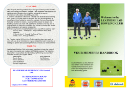 members handbook - Leatherhead Bowling Club