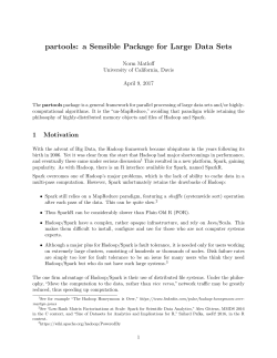 partools: a Sensible Package for Large Data Sets
