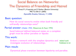 Social Balance on Networks: The Dynamics of Friendship and Hatred