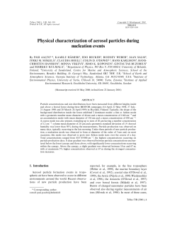 Physical characterization of aerosol particles during nucleation events