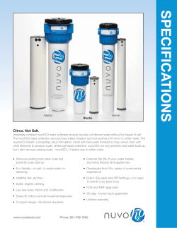 Specifications - NuvoWater.com