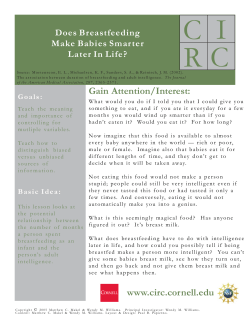 Does Breastfeeding Make Babies Smarter Later In Life?