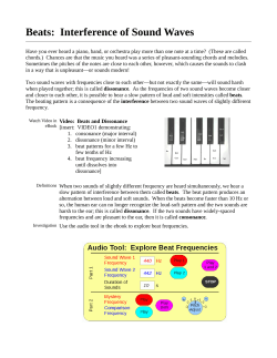 Beats: Interference of Sound Waves