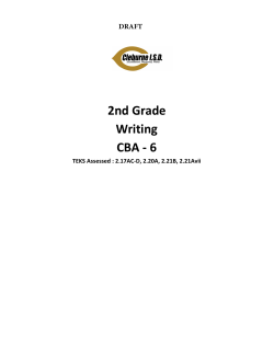 2nd Grade Writing CBA