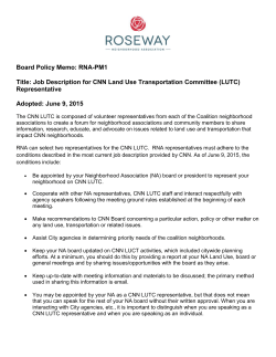 Board Policy Memo: RNA-PM1 Title: Job Description for CNN Land