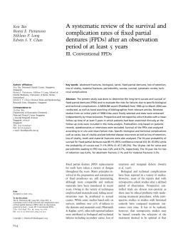 A systematic review of the survival and complication rates of fixed