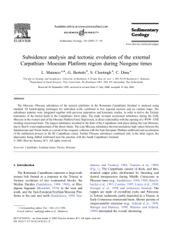 Subsidence analysis and tectonic evolution of the
