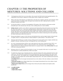 chapter 13 the properties of mixtures