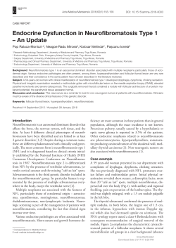 Endocrine Dysfunction in Neurofibromatosis Type 1
