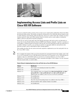 Configuring Access Lists and Prefix Lists on Cisco IOS XR Software