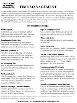 Time Management Strategy