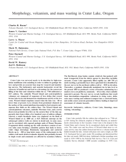 Morphology, volcanism, and mass wasting in Crater Lake, Oregon