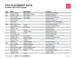 spanish and portuguese - College of Arts and Sciences