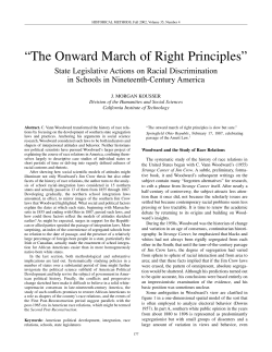 The Onward March of Right Principles`: State Legislative Actions on