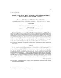 THE STRUCTURE OF GILLARDITE, THE Ni-ANALOGUE OF