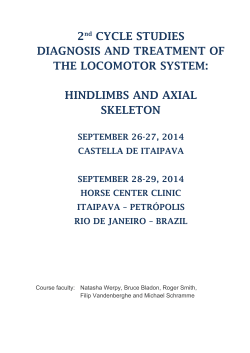 2nd CYCLE STUDIES DIAGNOSIS AND TREATMENT OF THE