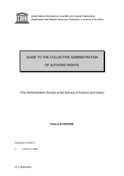Guide to the collective administration of authors` rights