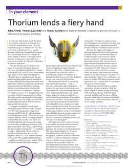 Thorium lends a fiery hand