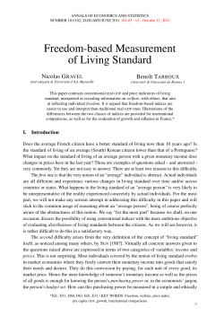 Freedom-based Measurement of Living Standard