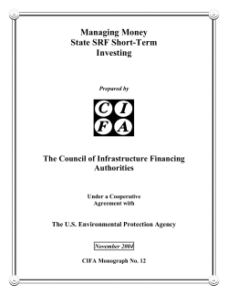 Managing Money State SRF Short-Term Investing