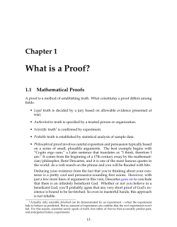 What is a Proof? - MIT OpenCourseWare