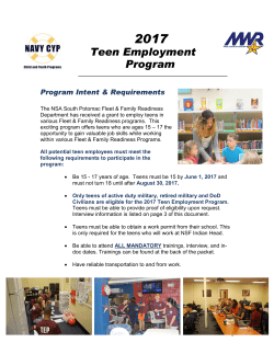 Teen Employment Information Packet_2017
