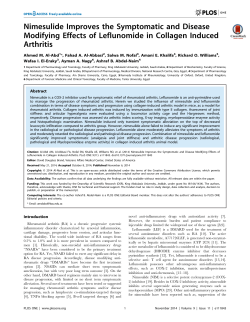 Nimesulide Improves the Symptomatic and Disease Modifying