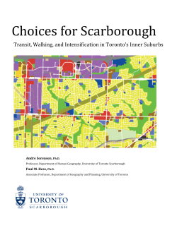 Choices for Scarborough - University of Toronto Transportation