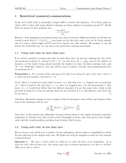Notes for week of 11/05