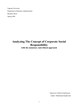Analyzing The Concept of Corporate Social Responsibility