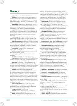 Glossary / Abbreviations and Acronyms - UK NEA - UNEP-WCMC