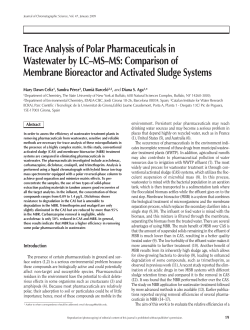 Trace Analysis of Polar Pharmaceuticals in