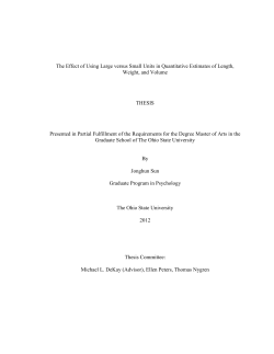 The Effect of Using Large versus Small Units in Quantitative