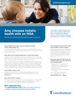 Amy chooses holistic health with an HSA.
