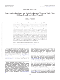 Quantification, Prediction, and the Online Impact of Sentence Truth