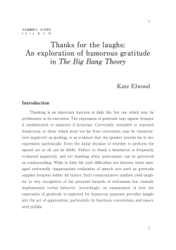 Thanks for the laughs: An exploration of humorous gratitude in