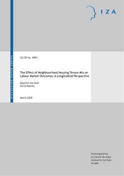 The Effect of Neighbourhood Housing Tenure Mix on Labour
