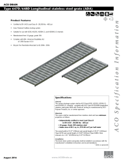 Type 647D/648D Long stainless steel grate (ADA)
