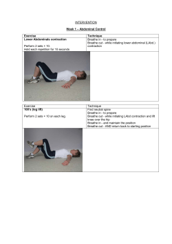 Core Stability Exercises Part 1