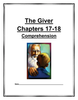 The Giver Chapters 17