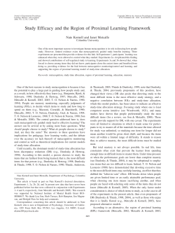 Study Efficacy and the Region of Proximal Learning