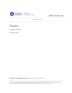 Taxation - SMU Scholar