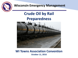 Crude Oil by Rail - Wisconsin Towns Association
