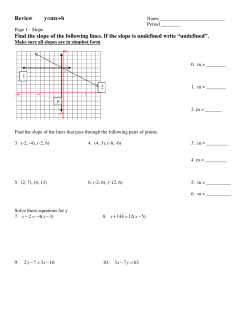 Review y=mx+b